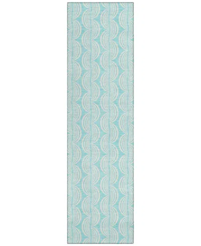 Addison Chantille Mahine Washable Acn1056 2'3"x7'6" Runner Area Rug In Aqua