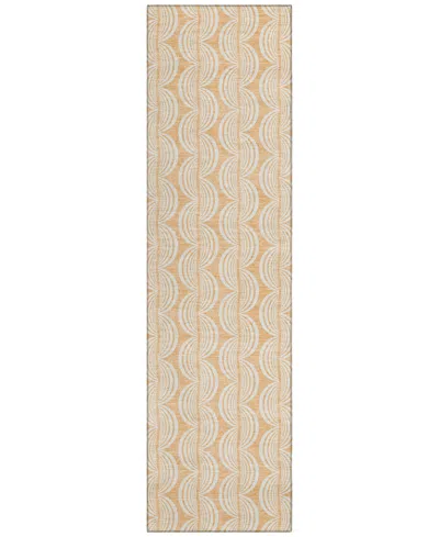 Addison Chantille Mahine Washable Acn1056 2'3"x7'6" Runner Area Rug In Peach