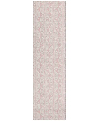 Addison Chantille Mahine Washable Acn1056 2'3"x7'6" Runner Area Rug In Pink