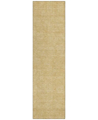 Addison Chantille Machine Washable Acn1057 2'3"x7'6" Runner Area Rug In Gold