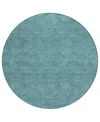 Addison Chantille Mahine Washable Acn1057 8'x8' Round Area Rug In Teal