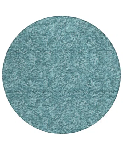 Addison Chantille Mahine Washable Acn1057 8'x8' Round Area Rug In Teal