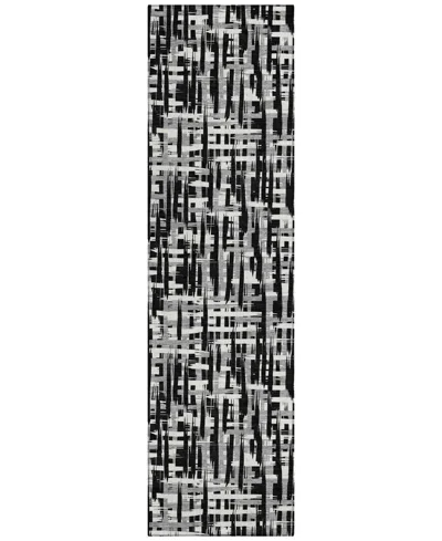 Addison Chantille Mahine Washable Acn1059 2'3"x7'6" Runner Area Rug In Black