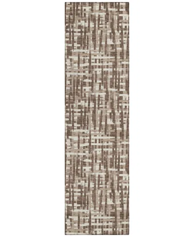 Addison Chantille Mahine Washable Acn1059 2'3"x7'6" Runner Area Rug In Brown