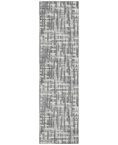 Addison Chantille Machine Washable Acn1059 2'3"x7'6" Runner Area Rug In Gray