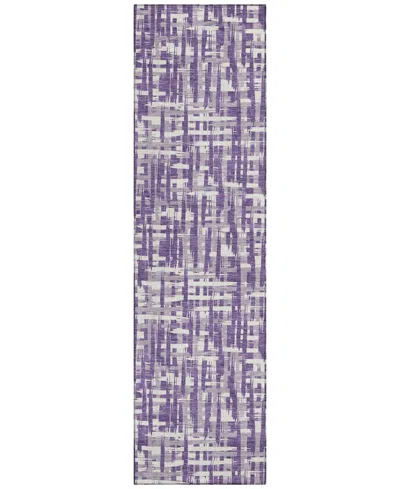 Addison Chantille Mahine Washable Acn1059 2'3"x7'6" Runner Area Rug In Purple