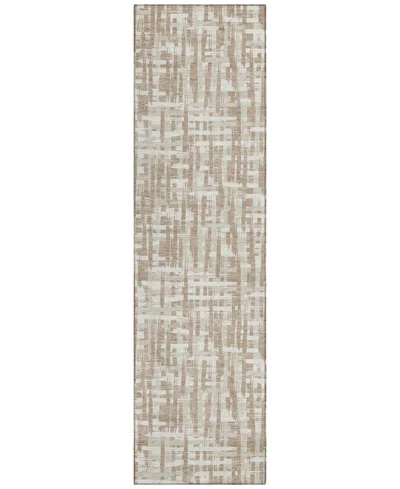 Addison Chantille Mahine Washable Acn1059 2'3"x7'6" Runner Area Rug In Tan