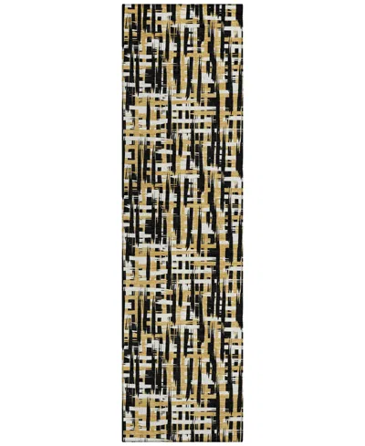 Addison Chantille Mahine Washable Acn1060 2'3"x7'6" Runner Area Rug In Black