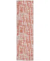 Addison Chantille Mahine Washable Acn1060 2'3"x7'6" Runner Area Rug In Coral