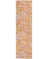 Addison Chantille Mahine Washable Acn1060 2'3"x7'6" Runner Area Rug In Orange