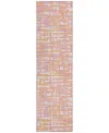 Addison Chantille Mahine Washable Acn1060 2'3"x7'6" Runner Area Rug In Pink