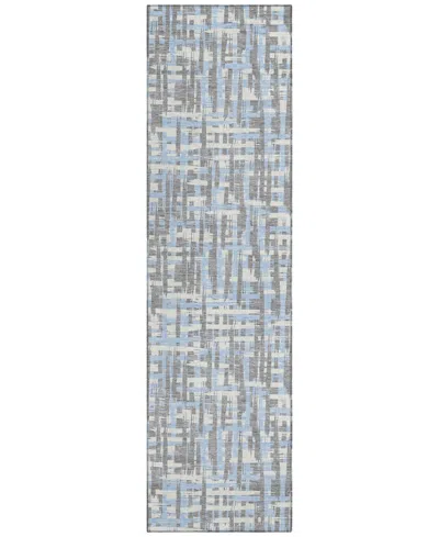 Addison Chantille Mahine Washable Acn1060 2'3"x7'6" Runner Area Rug In Silver