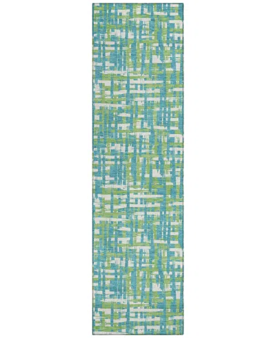 Addison Chantille Mahine Washable Acn1060 2'3"x7'6" Runner Area Rug In Turquoise