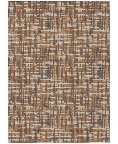 Addison Chantille Mahine Washable Acn1060 8'x10' Area Rug In Chocolate