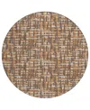 Addison Chantille Mahine Washable Acn1060 8'x8' Round Area Rug In Chocolate