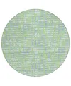 Addison Chantille Mahine Washable Acn1060 8'x8' Round Area Rug In Mint