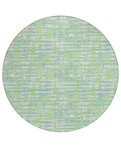 Addison Chantille Mahine Washable Acn1060 8'x8' Round Area Rug In Mint