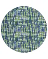 Addison Chantille Mahine Washable Acn1060 8'x8' Round Area Rug In Navy