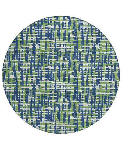Addison Chantille Mahine Washable Acn1060 8'x8' Round Area Rug In Navy