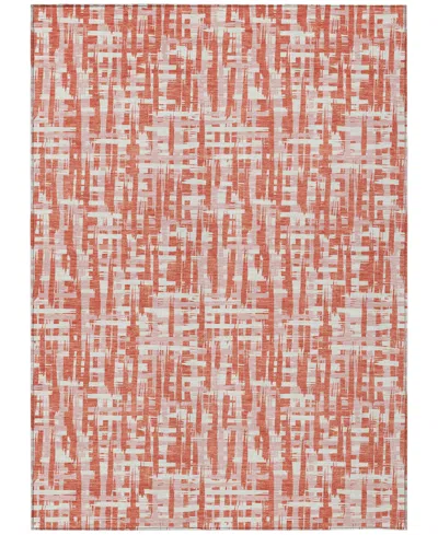 Addison Chantille Mahine Washable Acn1060 9'x12' Area Rug In Coral