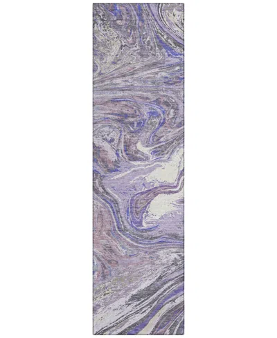 Addison Chantille Mahine Washable Acn1061 2'3"x7'6" Runner Area Rug In Lavender