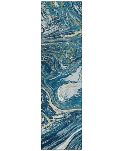 Addison Chantille Mahine Washable Acn1061 2'3"x7'6" Runner Area Rug In Navy