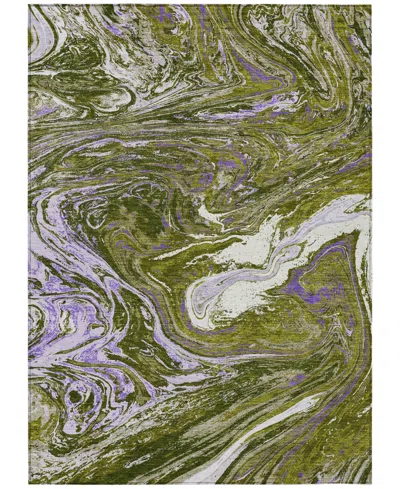 Addison Chantille Mahine Washable Acn1061 2'6"x3'10" Area Rug In Olive