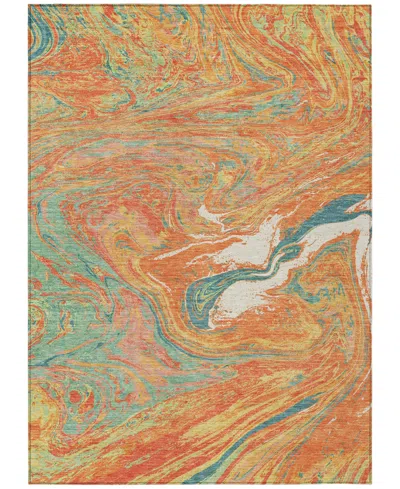Addison Chantille Mahine Washable Acn1061 2'6"x3'10" Area Rug In Orange