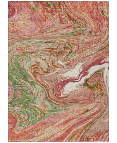 Addison Chantille Mahine Washable Acn1061 5'x7'6" Area Rug In Coral