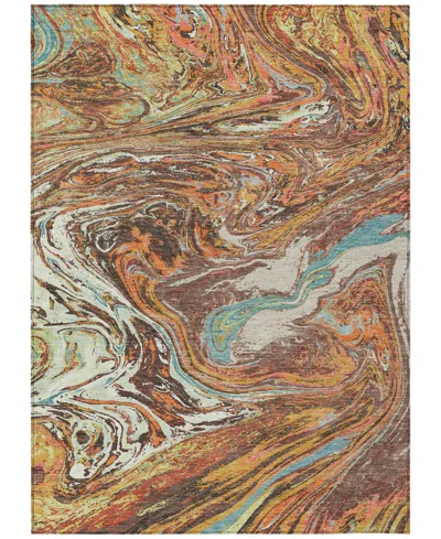 Addison Chantille Mahine Washable Acn1061 9'x12' Area Rug In Khaki