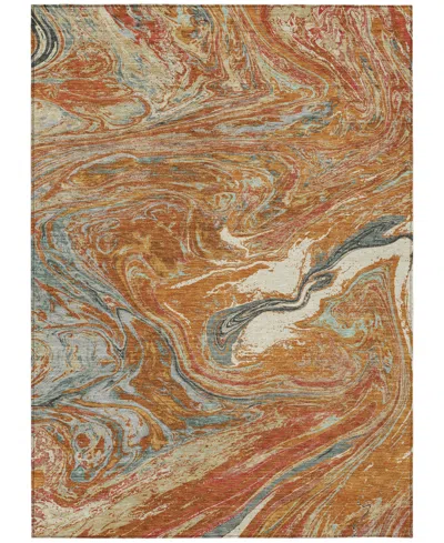 Addison Chantille Machine Washable Acn1061 9'x12' Area Rug In Paprika