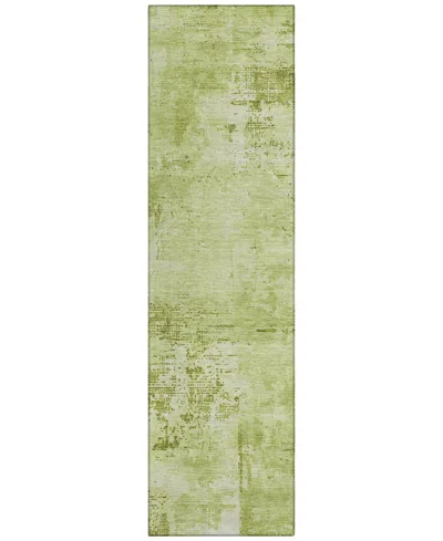 Addison Chantille Mahine Washable Acn1062 2'3"x7'6" Runner Area Rug In Lime