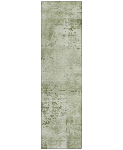 Addison Chantille Mahine Washable Acn1062 2'3"x7'6" Runner Area Rug In Olive