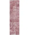 Addison Chantille Mahine Washable Acn1062 2'3"x7'6" Runner Area Rug In Rose