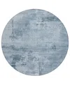 Addison Chantille Mahine Washable Acn1062 8'x8' Round Area Rug In Denim