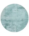 Addison Chantille Mahine Washable Acn1062 8'x8' Round Area Rug In Mint