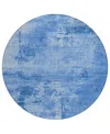 Addison Chantille Mahine Washable Acn1062 8'x8' Round Area Rug In Navy