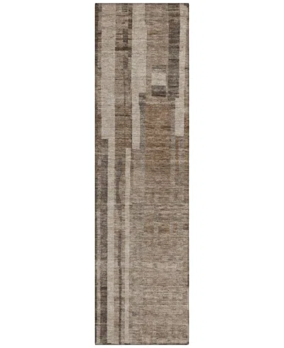 Addison Chantille Mahine Washable Acn1063 2'3"x7'6" Runner Area Rug In Brown