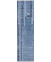 Addison Chantille Mahine Washable Acn1063 2'3"x7'6" Runner Area Rug In Navy