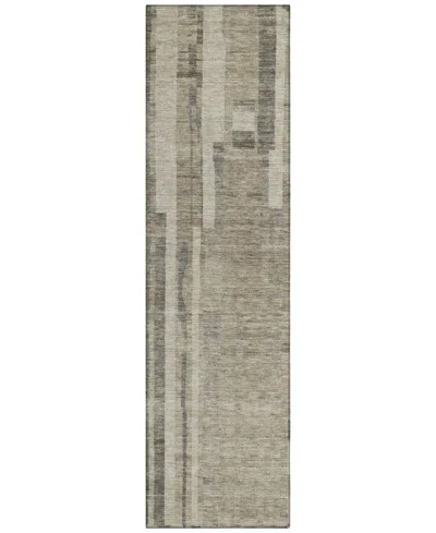 Addison Chantille Mahine Washable Acn1063 2'3"x7'6" Runner Area Rug In Taupe