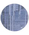 Addison Chantille Mahine Washable Acn1063 8'x8' Round Area Rug In Denim
