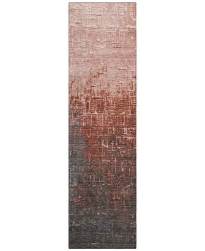 Addison Chantille Mahine Washable Acn1066 2'3"x7'6" Runner Area Rug In Paprika