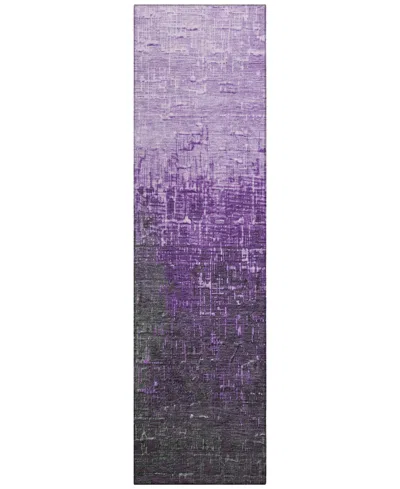 Addison Chantille Machine Washable Acn1066 2'3"x7'6" Runner Area Rug In Purple
