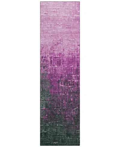 Addison Chantille Mahine Washable Acn1066 2'3"x7'6" Runner Area Rug In Rose