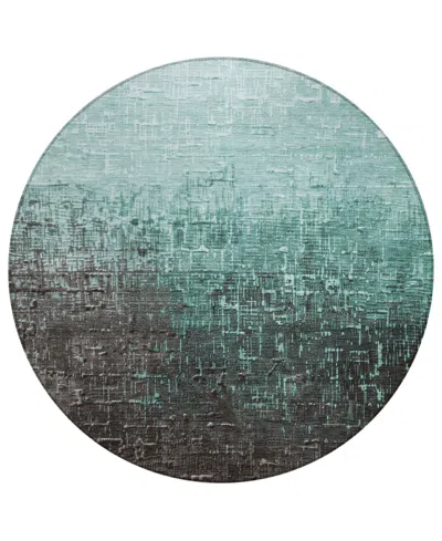 Addison Chantille Mahine Washable Acn1066 8'x8' Round Area Rug In Teal