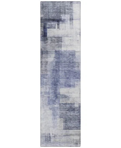 Addison Chantille Mahine Washable Acn1067 2'3"x7'6" Runner Area Rug In Denim