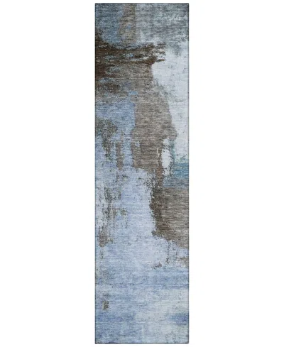 Addison Chantille Machine Washable Acn1068 2'3"x7'6" Runner Area Rug In Blue