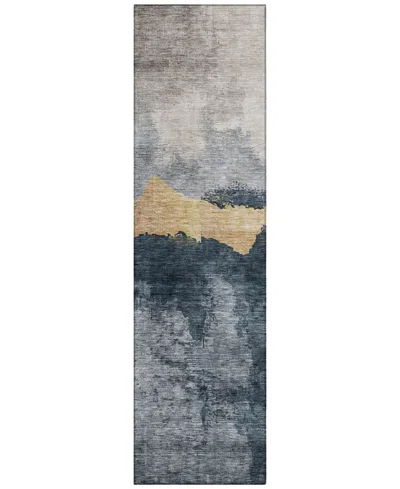 Addison Chantille Mahine Washable Acn1069 2'3"x7'6" Runner Area Rug In Blue
