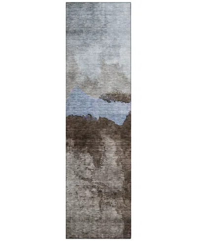 Addison Chantille Mahine Washable Acn1069 2'3"x7'6" Runner Area Rug In Chocolate