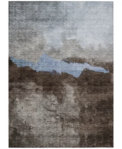 Addison Chantille Mahine Washable Acn1069 5'x7'6" Area Rug In Chocolate